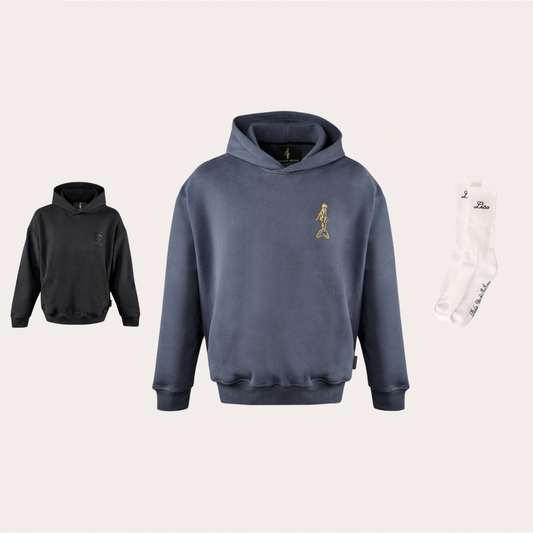 Hoodie Bundle (Zwei Hoodies & 3er-Pack Socken – Wählbar)