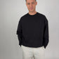Relaxed-Fit Sweater - Pure Black