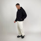 Woven LS Hoodie - Pure Black