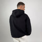 Woven LS Hoodie - Pure Black