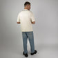 Woven LS T-Shirt - Aqua White