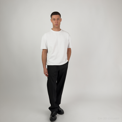T-Shirt mit gesticktem Schriftzug - White