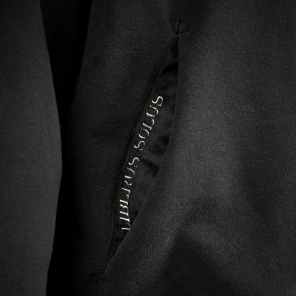 Woven LS Hoodie - Pure Black