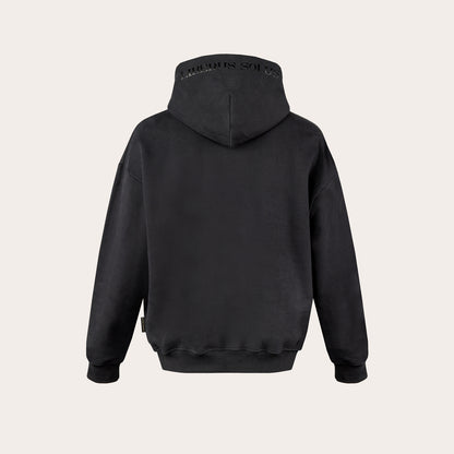 Woven LS Hoodie (Pure Black)